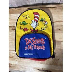 1997 Dr. Seuss And His Friends Kids Mini Backpack 12” Vintage